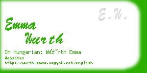 emma wurth business card